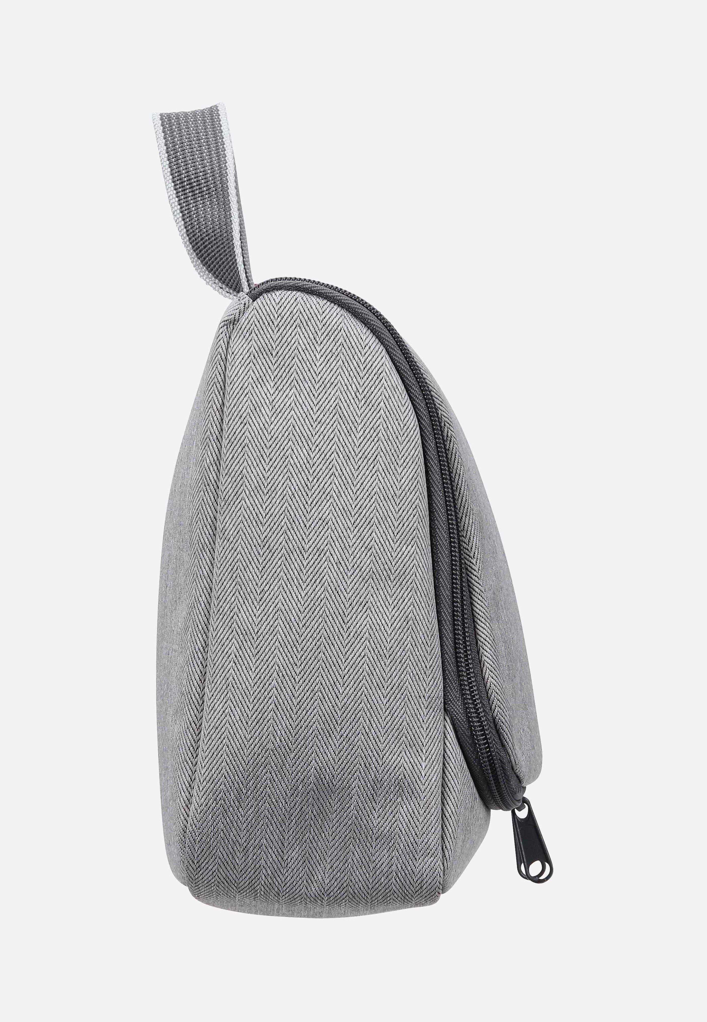toiletbag L Herringbone Grey - Kulturbeutel