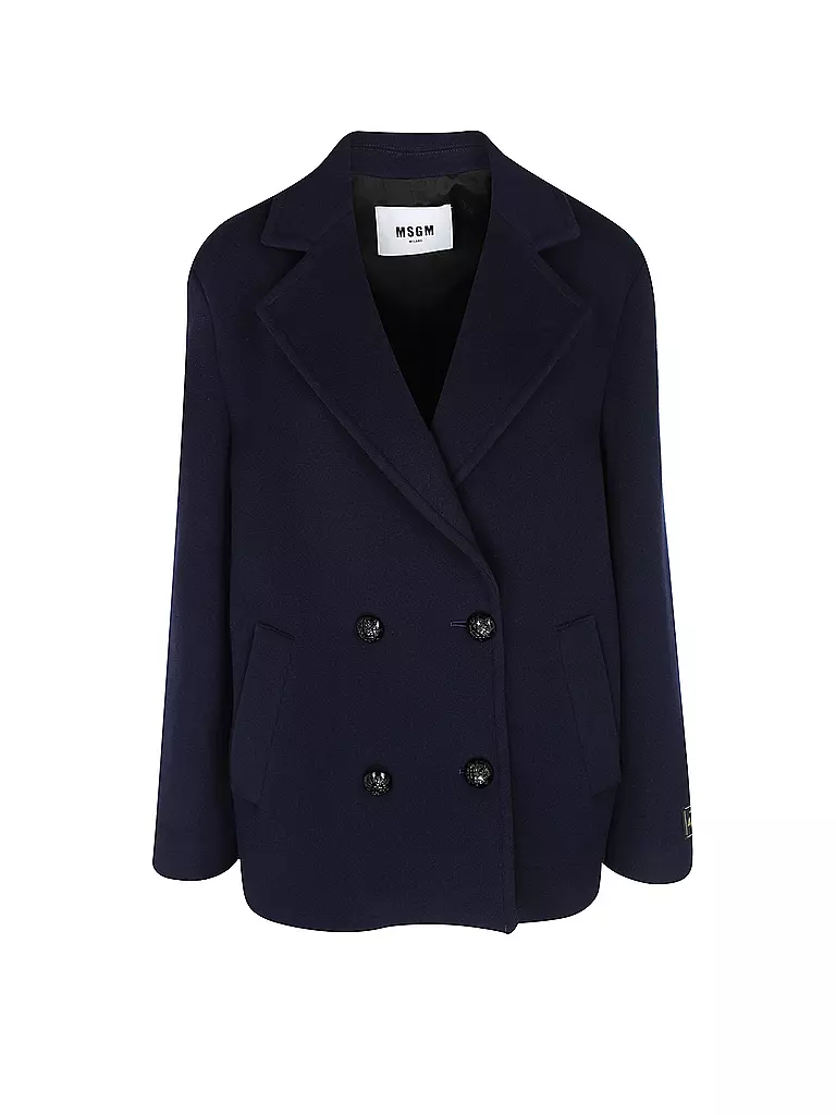 MSGM Wollmantel  dunkelblau