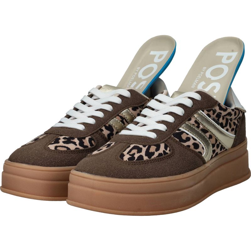POSH by Poelman Sneakers Bruin Dames