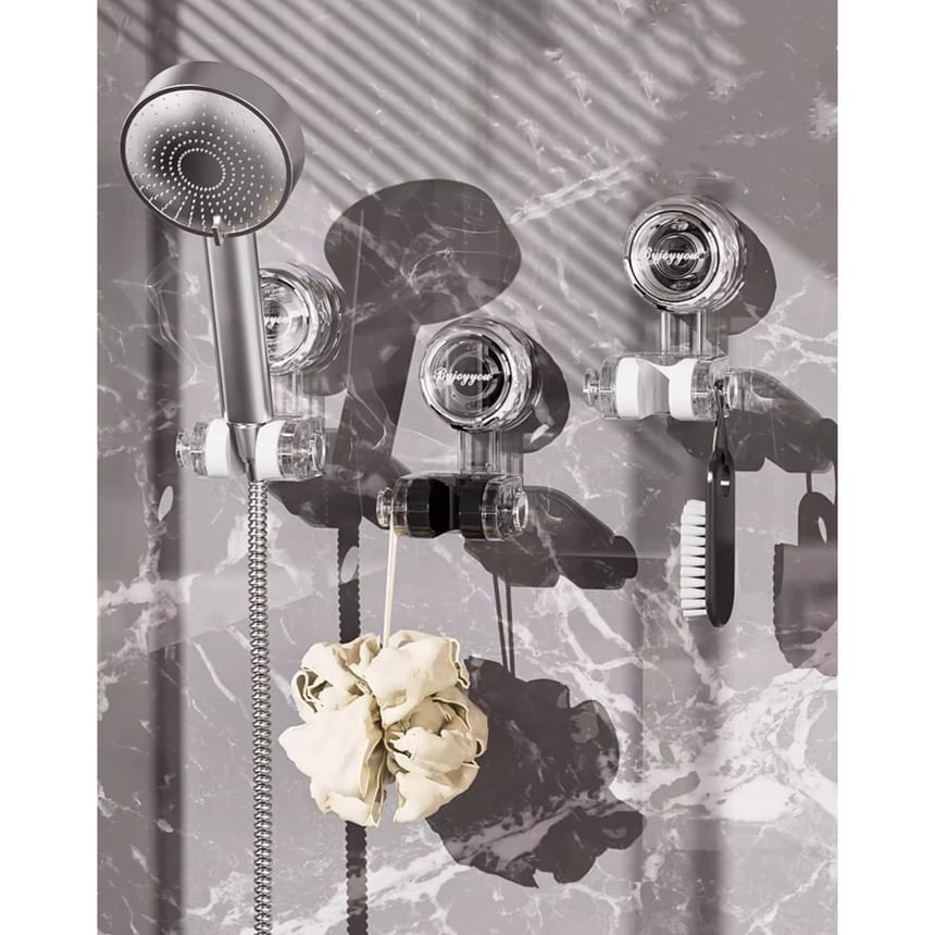 Home Flora - Transparante plastic zuignap douchekophouder