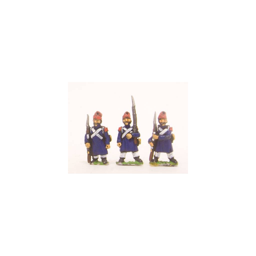 French: Old Guard or Chasseur: in Greatcoat & Bonnet de Police, in assorted poses