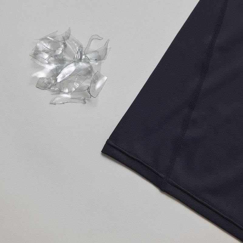 Funktionsshirt Herren aus recyceltem Polyester Schwarz
