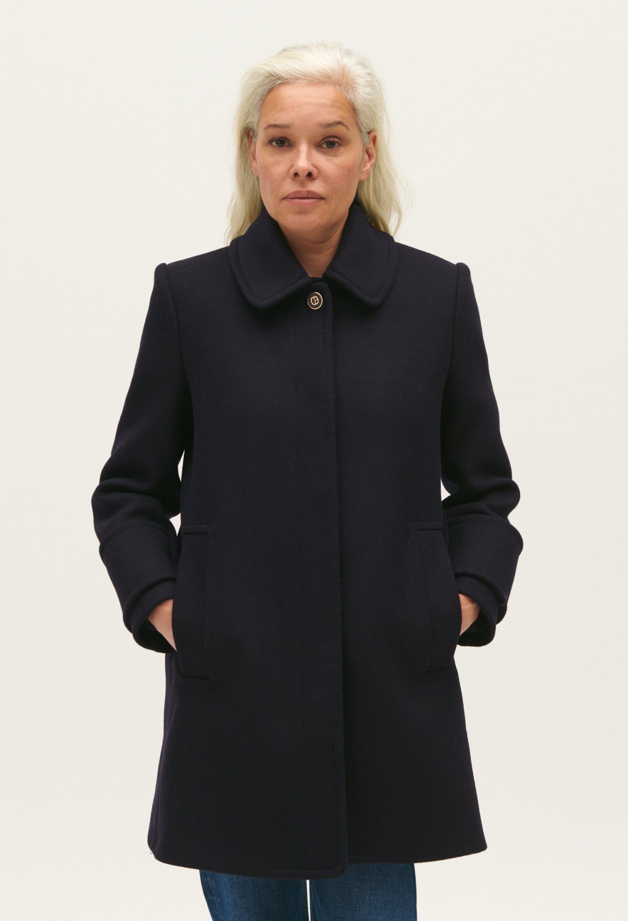 Manteau col claudine