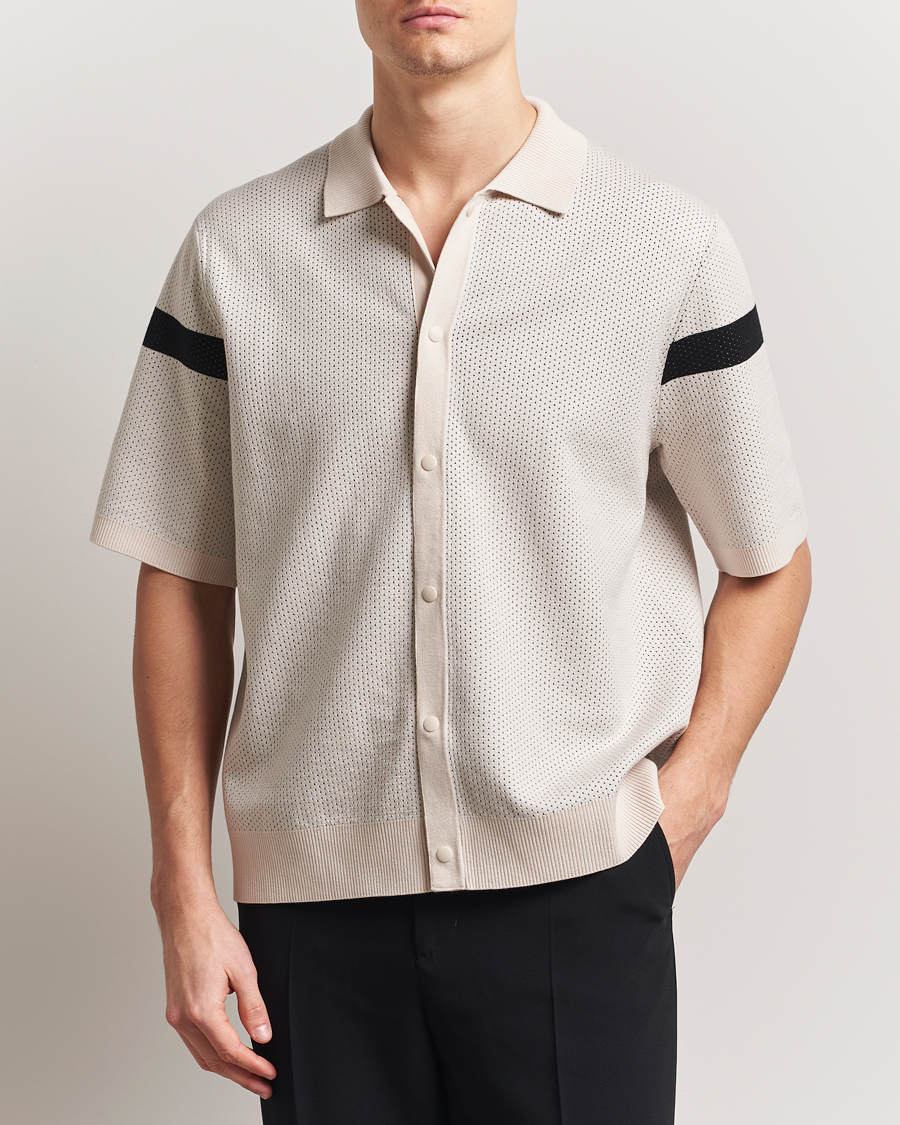 J.Lindeberg Rayne Short Sleeve Knitted Shirt Moonbeam