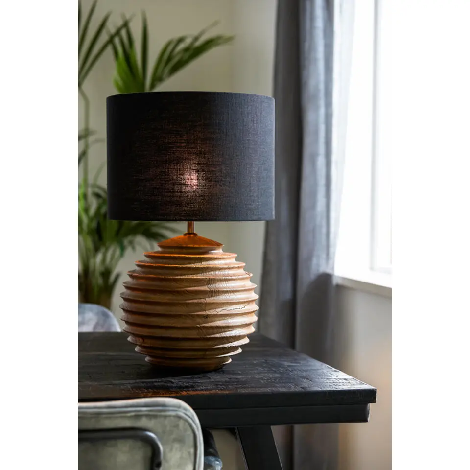 Cilinder Lampenkap Livigno - Zwart - Ø30 x 21 cm
