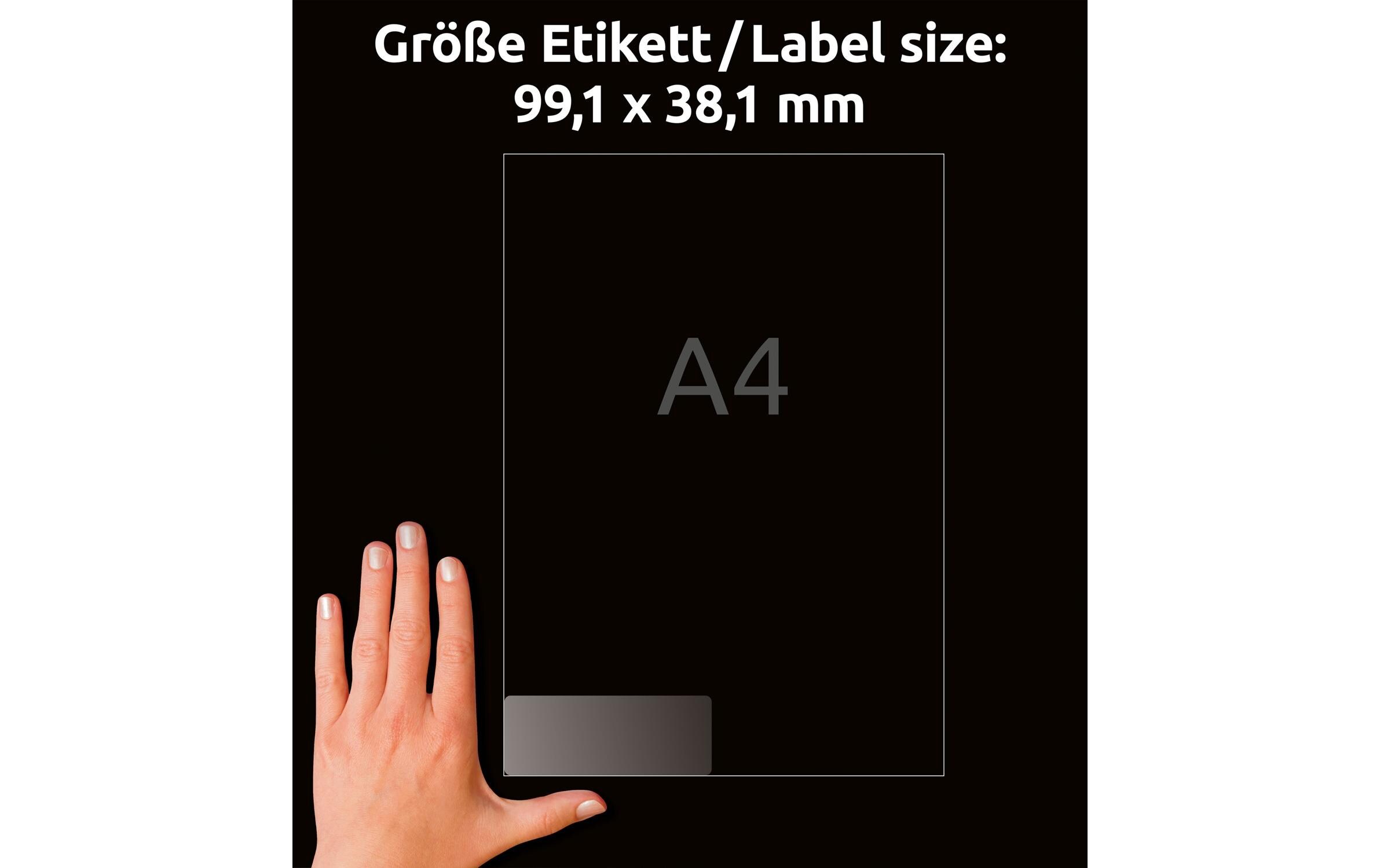 Adressetiketten 99.1 x 38.1 mm, 25 BlattTransparente Etiketten