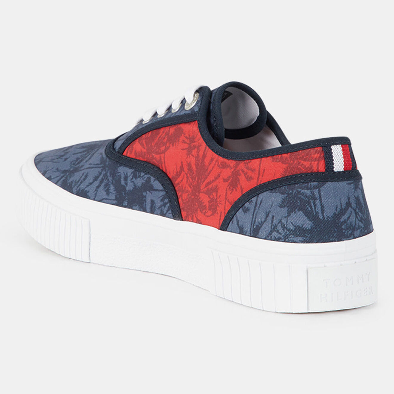 Tommy Hilfiger Baskets Canvas imprimées bleu/rouge