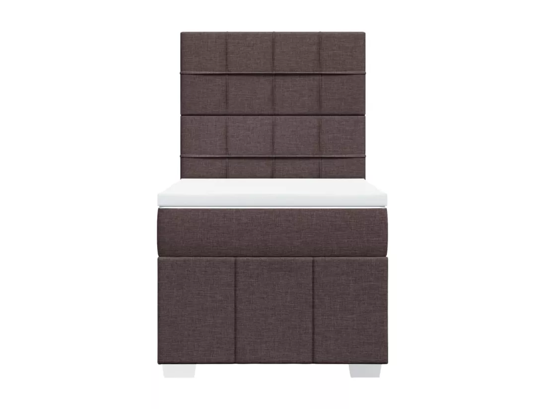 Sommier tapissier avec matelas Marron foncé 90x200 cm