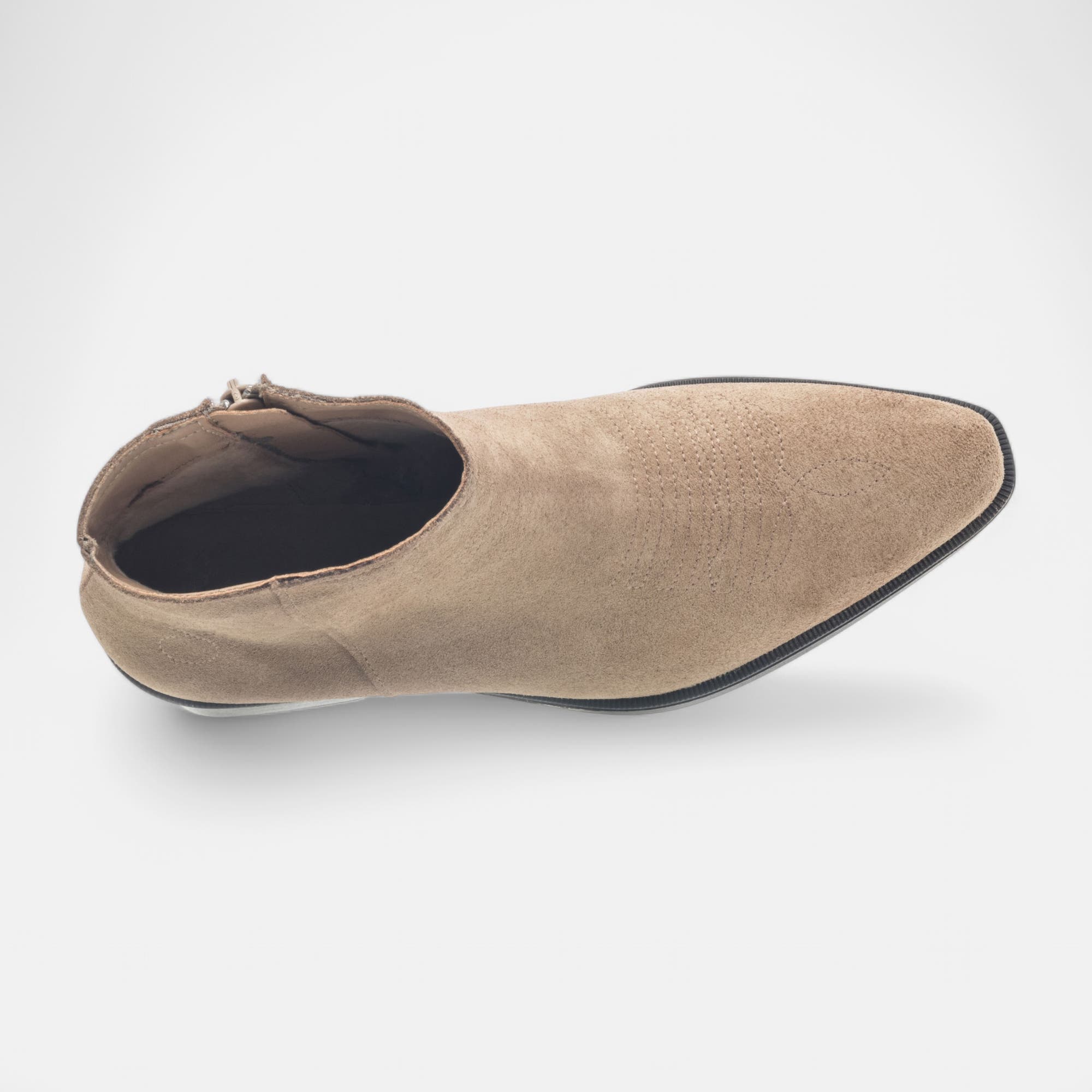Santiags à talon Femme en cuir beige