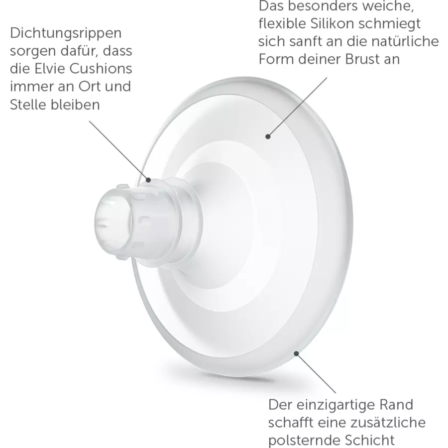 elvie Brusthaube für Milchpumpe Pump + Stride, M 17mm