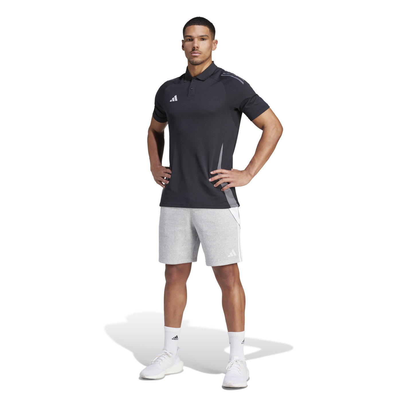 Adidas Tiro 24 Sweat Broekje Lichtgrijs Wit