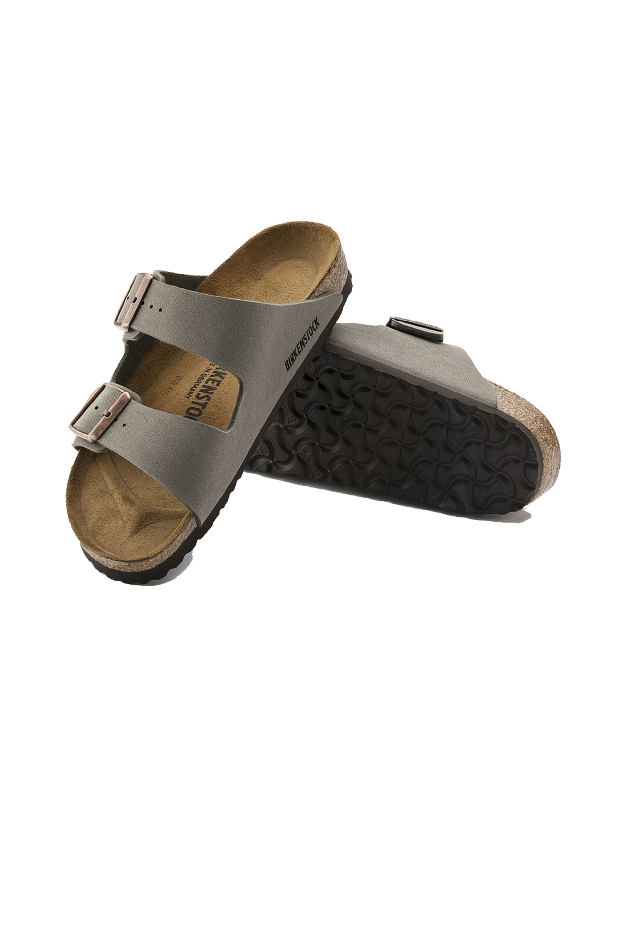 BIRKENSTOCK Sandales plates Gris