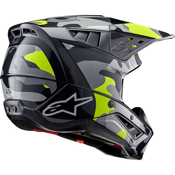 Alpinestars - Casque S-M5 Rover 2 Gris / Noir / Jaune fluo / Brillant