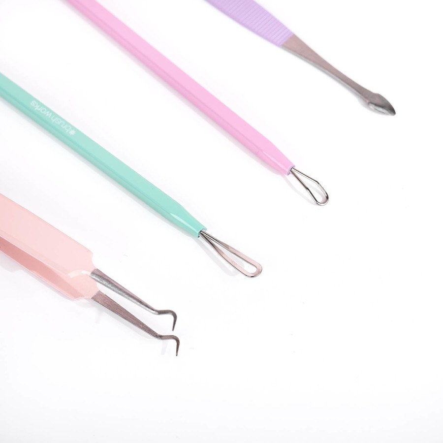Brushworks HD Pastel Blackhead & Blemish Remover Set 4pcs