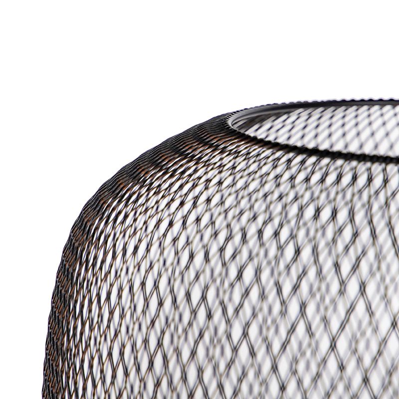 Moderne vloerlamp zwart 135cm - Bliss Mesh