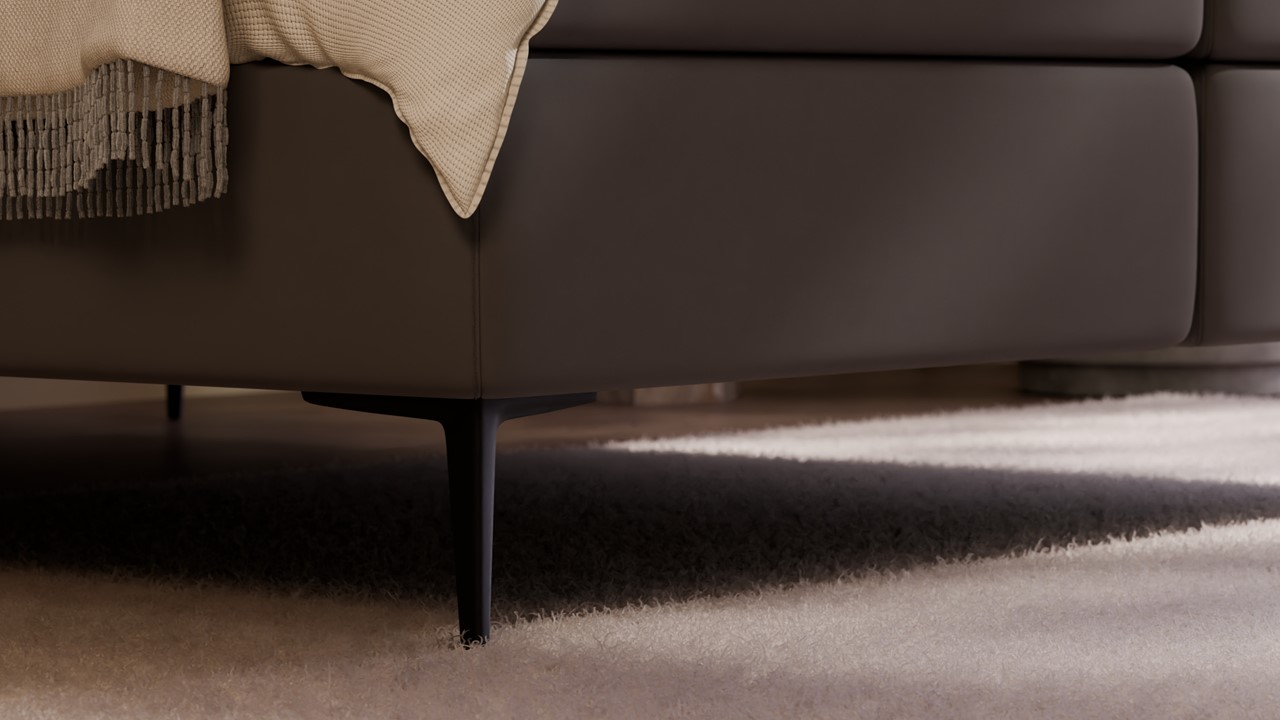 Boxspring Mesa - Soft suede grey