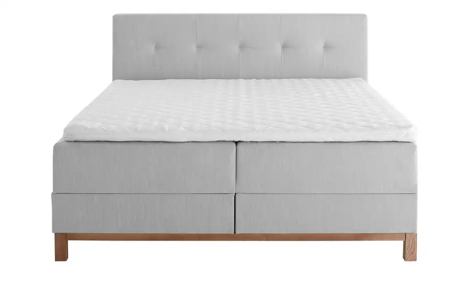 Boxspringbett Catania Hellgrau 180 cm