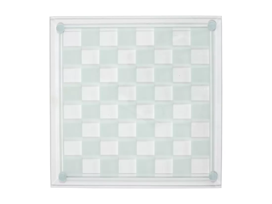 Jeu D Echecs En Verre 25x25cm