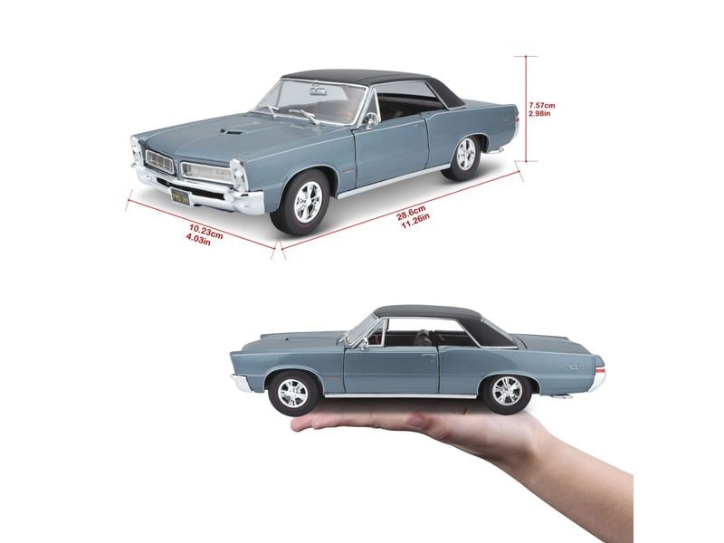 Maisto Pontiac GTO Hurst Edition 1965 1:18, Blau Sammlermodell im Massstab 1:18