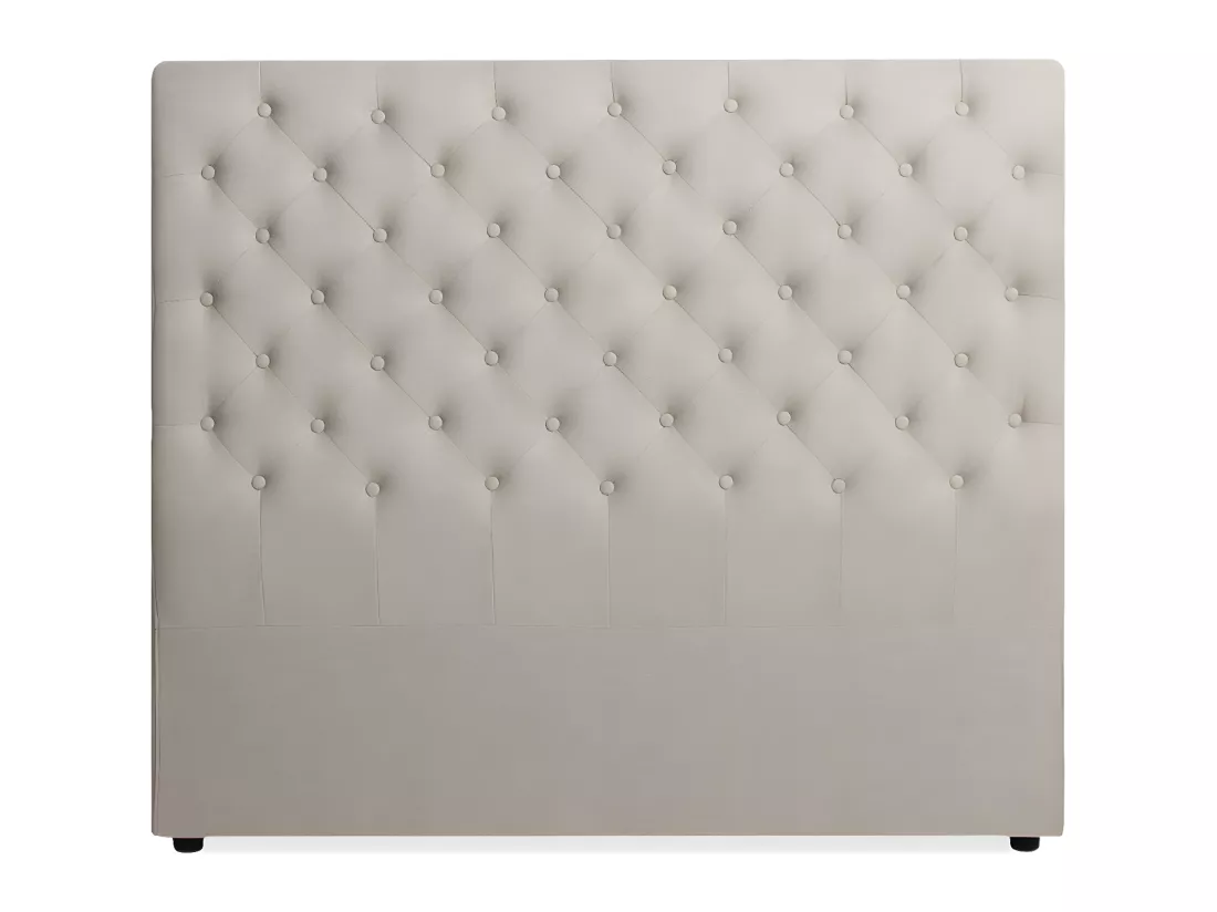 Tête de lit capitonnée Constance 140cm Tissu Beige