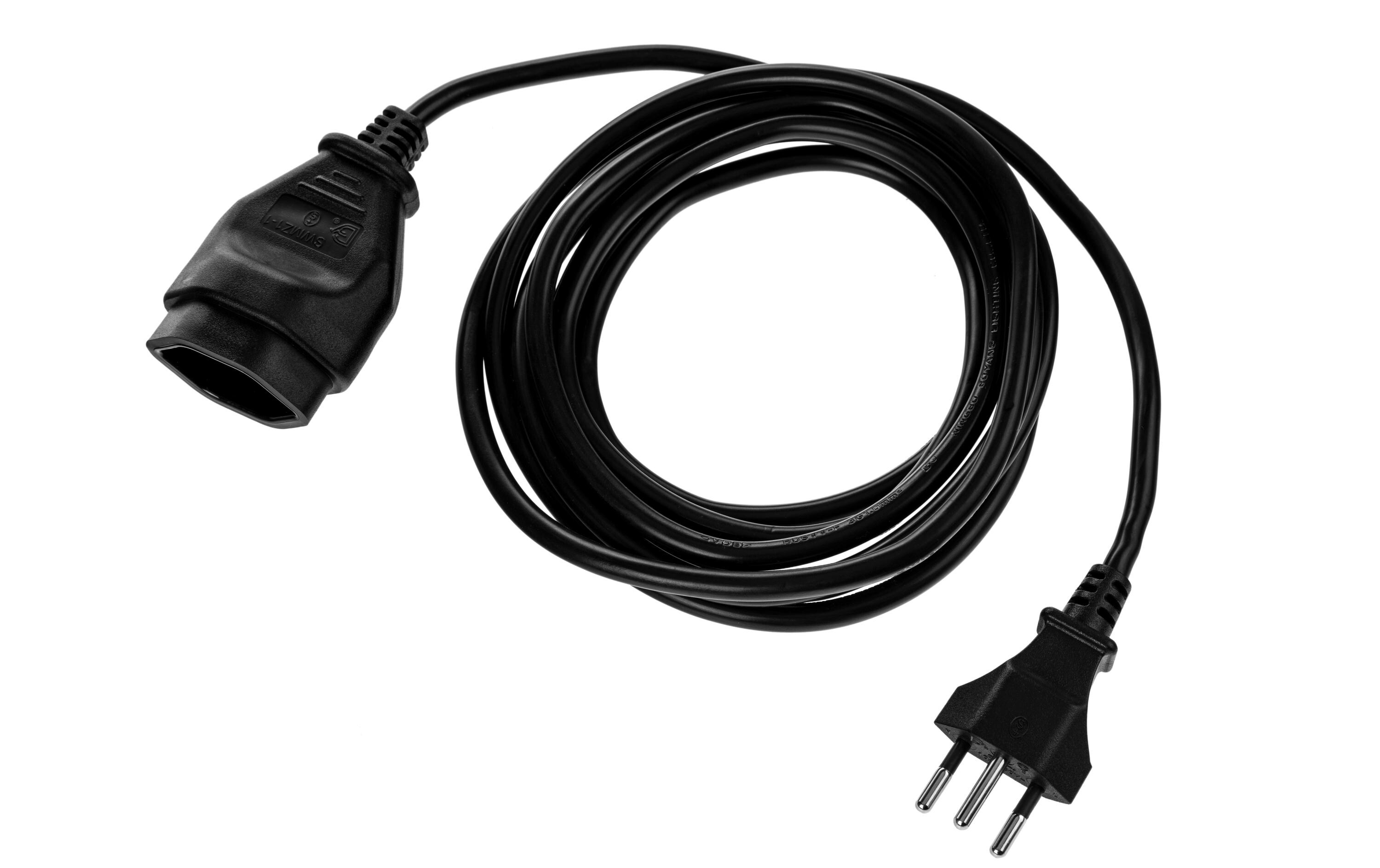 Verlängerungskabel T13-T12 3 m, 2 StückStromkabel H05 VV-F 3G1.00