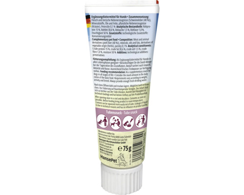 Tubidog hondensnack, delicatessen leverworst, 75 g