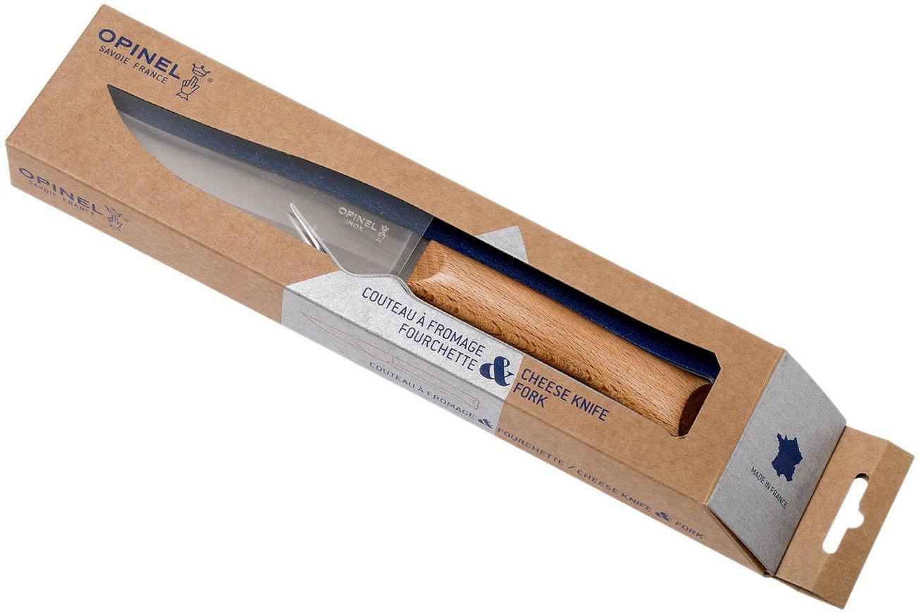 Opinel Cheese set, kaasmes en vork RVS, 001834