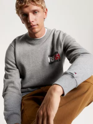 Moletom com gola redonda e logo de Nova York
