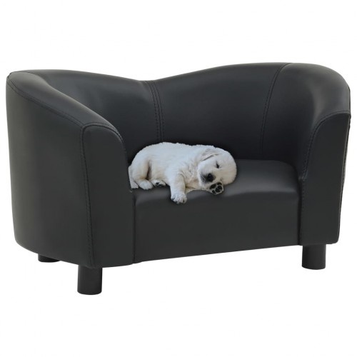 sofá para cães em couro preto vidaxl