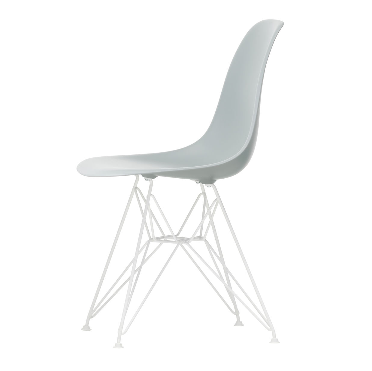 Eetkamerstoel DSR RE wit onderstel light grey