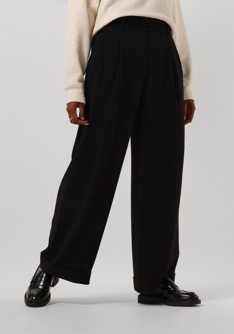 VANILIA zwarte vanilia pantalon crepe tailored wide leg