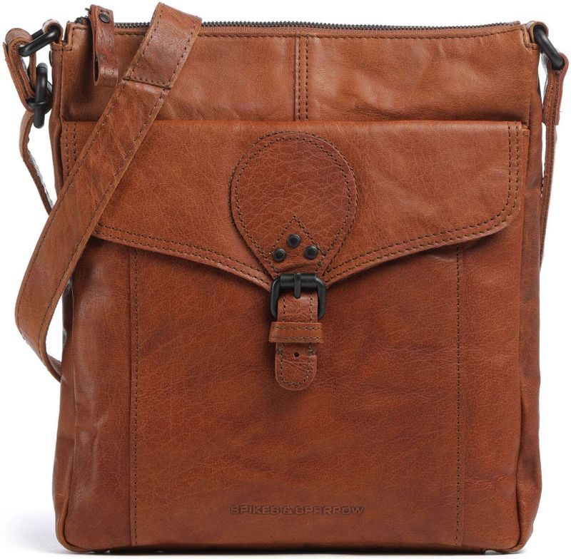 Spikes & Sparrow - Bronco - Crossbody Tas - Bruin - Leer
