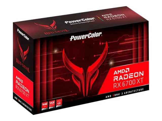 PowerColor Red Devil Radeon RX 6700XT - Grafikkort - Radeon RX 6700 XT - 12 GB GDDR6 - PCIe 4.0 x16 - HDMI, 3 x DisplayPort