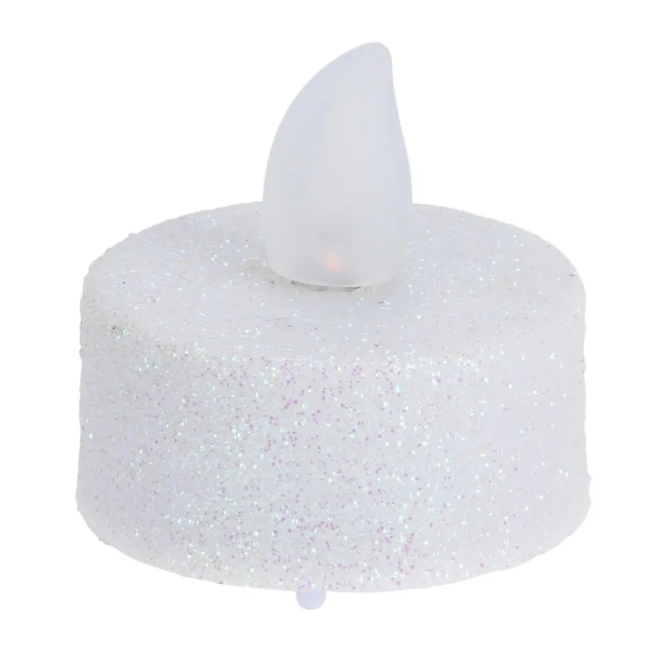 Ambiance Light LED waxinelichtjes - 6x st - wit - 4 x 4 cm