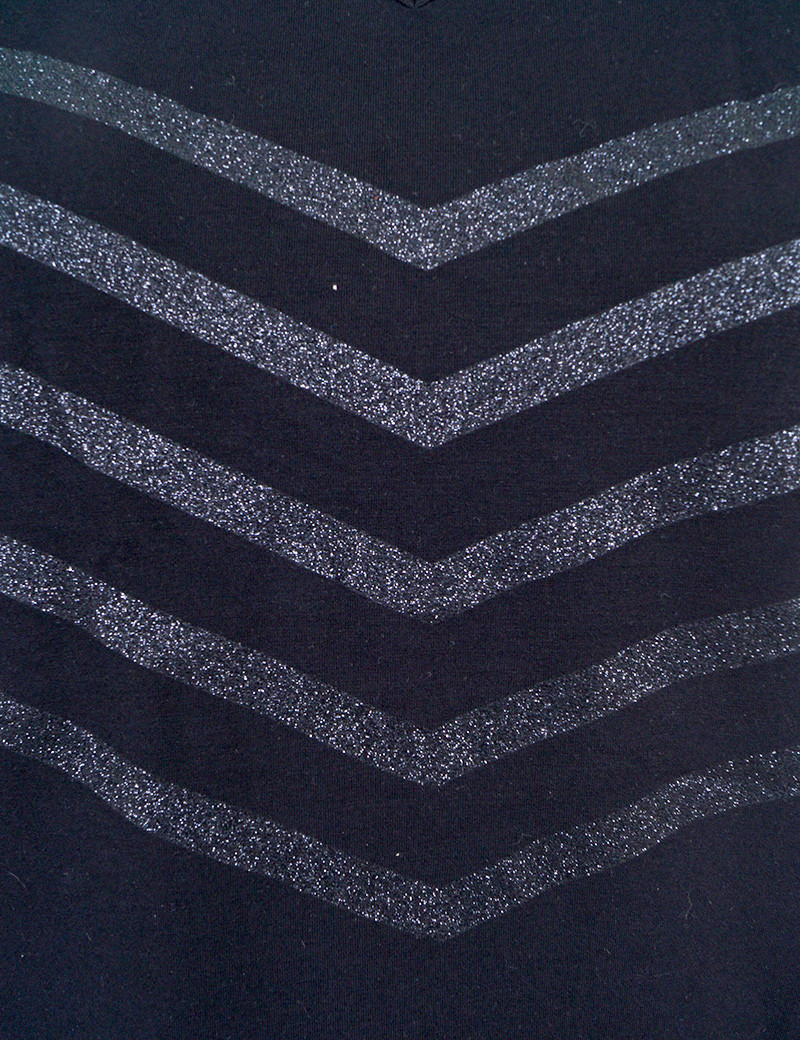 HBT JUSTINE TOP MODAL NOIR/GLITTER NOIR