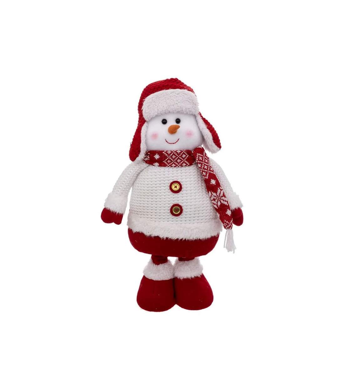Bonhomme de Neige Télescopique Soir 82cm Rouge