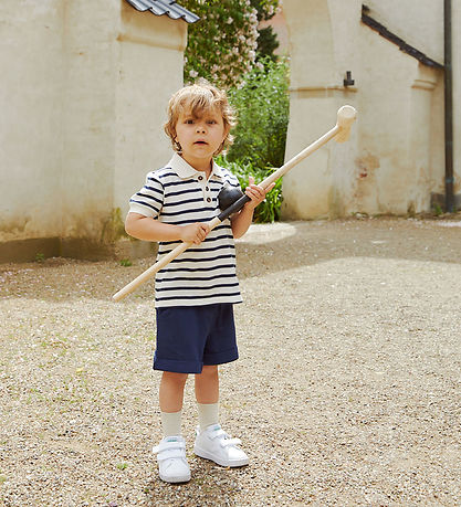 Copenhagen Colors Polo - Piqué - Navy Stripe