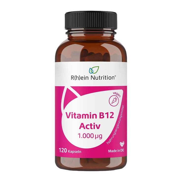 Vitamin B12 Activ 1000 µg hochdosiert + vegan Kapseln , 120 St