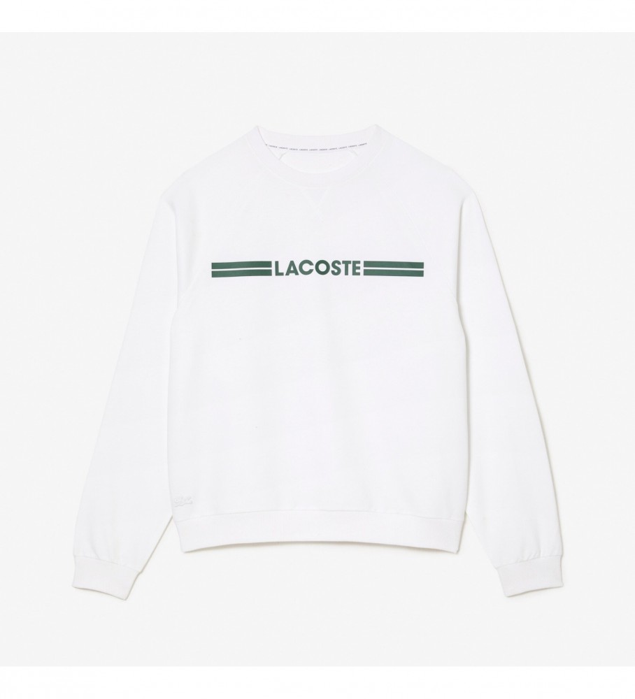 Moletom de flanela branca Lacoste