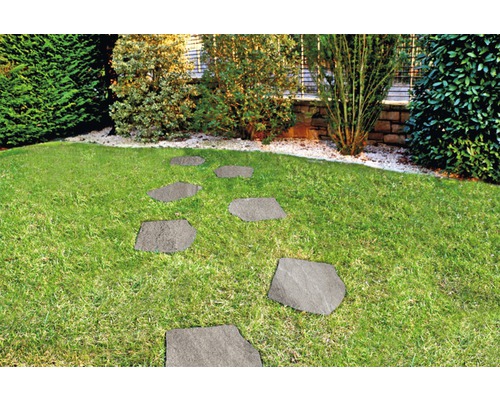 FLAIRSTONE Porseleinen Steengoed Stapsteen Etna Donkergrijs 42 x 36 x 2 cm