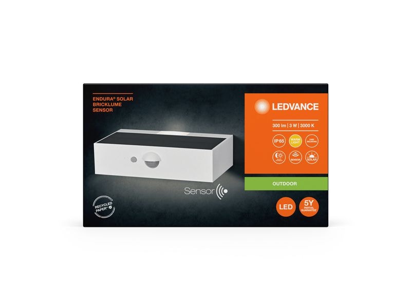 Ledvance Endura Style Solar Bricklume Sensor White Solarbetriebene Leuchte mit Sensor