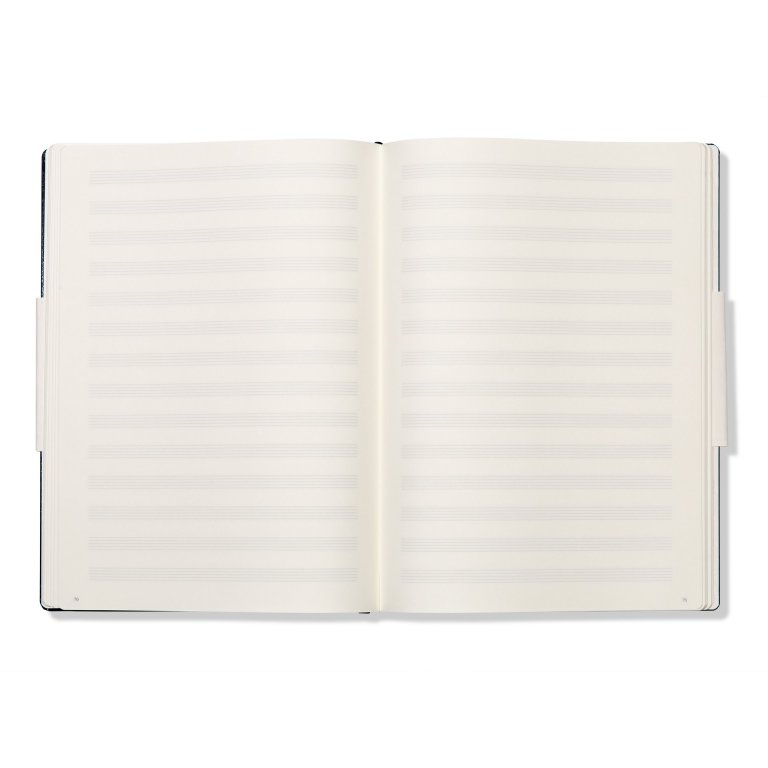 Leuchtturm Notizbuch mit Notenlinien, Hardcover