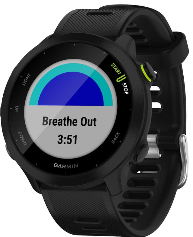 Garmin Forerunner 55 GPS sportswatch (sort)