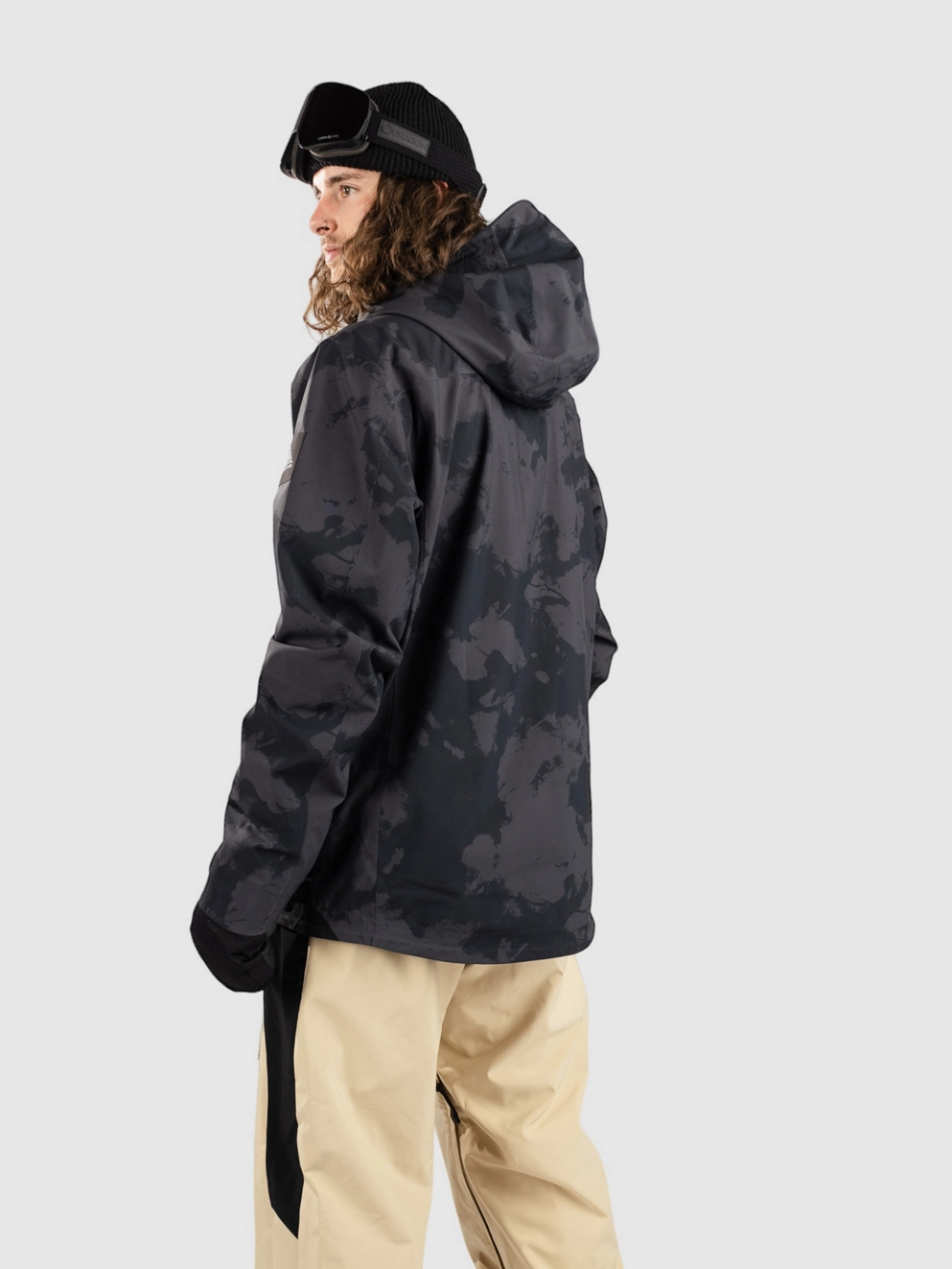 Quiksilver S Carlson Stretch Quest Jacket tie dye true black