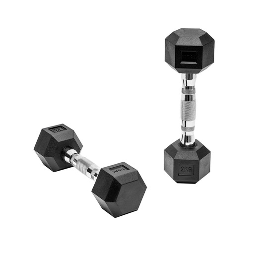 Conjunto de 2 halteres hexagonais - 20 kg cada
