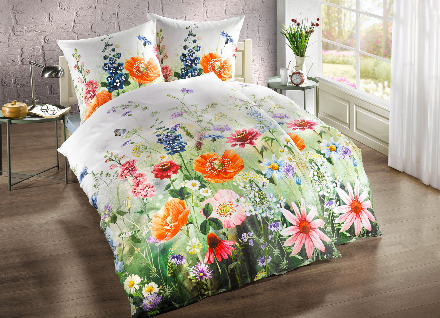 Mako-Satin Bettwäsche-Garnitur Made in Germany