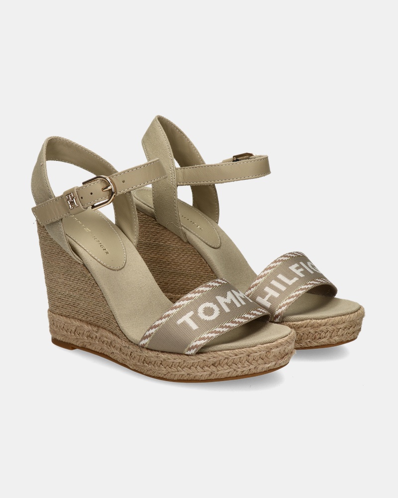 Tommy Hilfiger Sport Webbing Wedge Sleehak  - beige