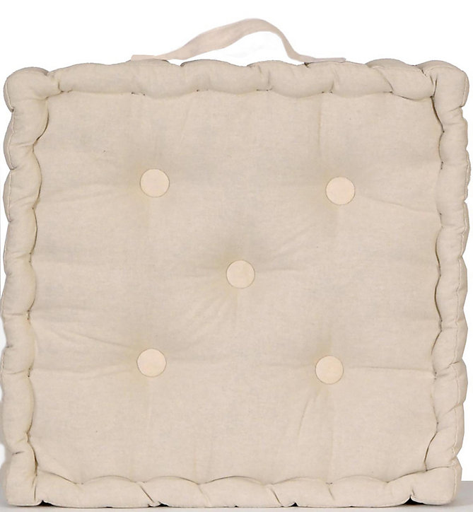 Coussin de sol beige galet L.50 x l.50 x ep.10 cm