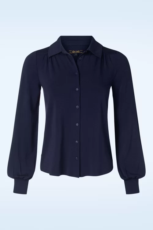 King Louie Carina Light blouse in avond blauw
