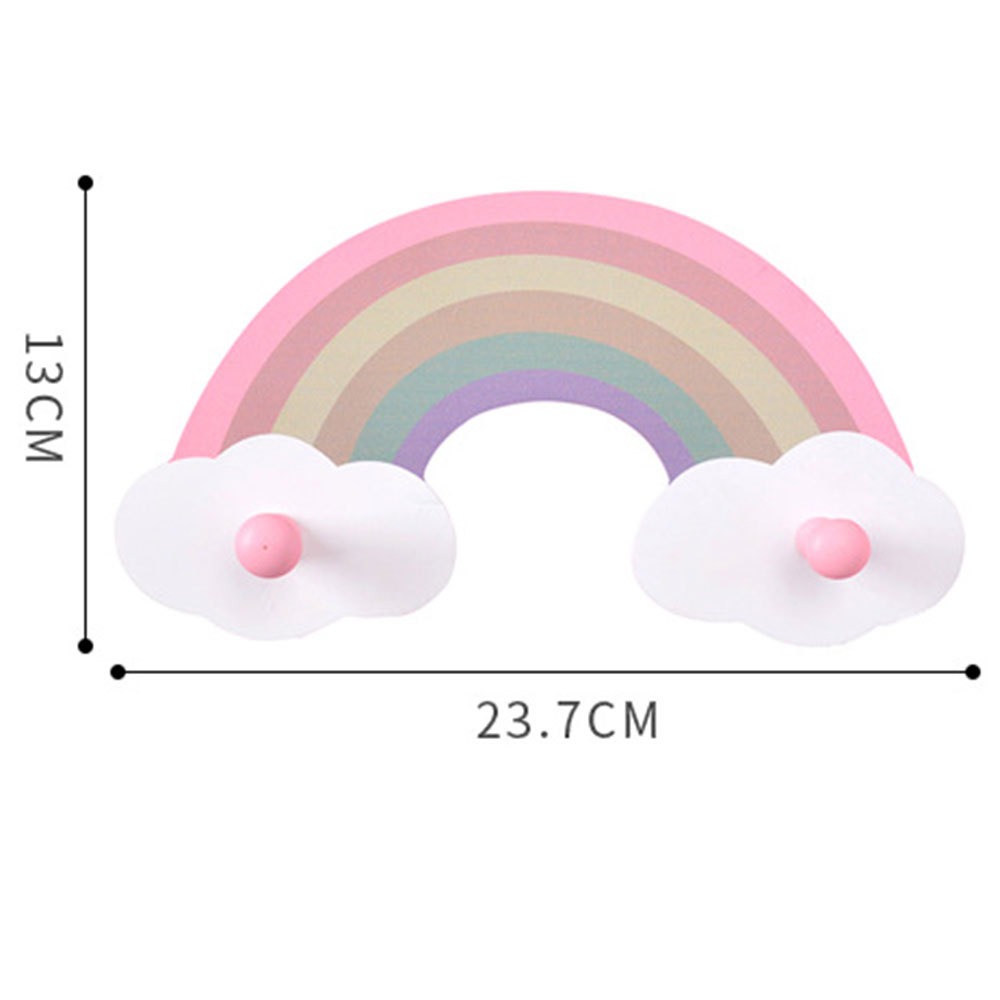(237x130mm) Holz Garderobe Wandhaken Kinder Kleider Haken - Regenbogen